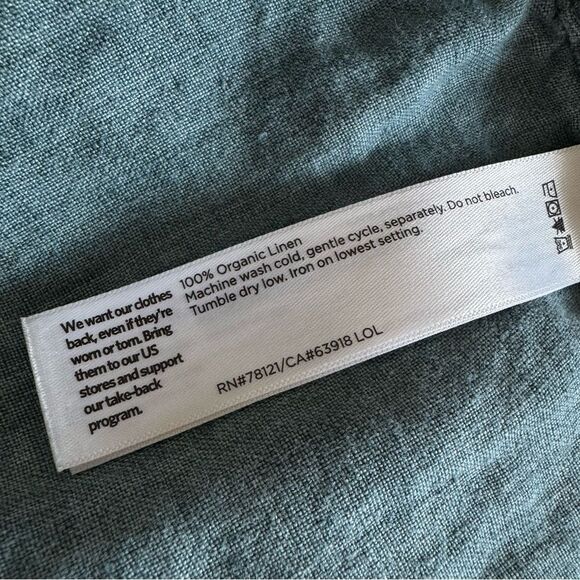 EILEEN FISHER Washed Organic Linen Délavé Lantern Pants in Nile Teal Aqua Sz 3X - Picture 13 of 14